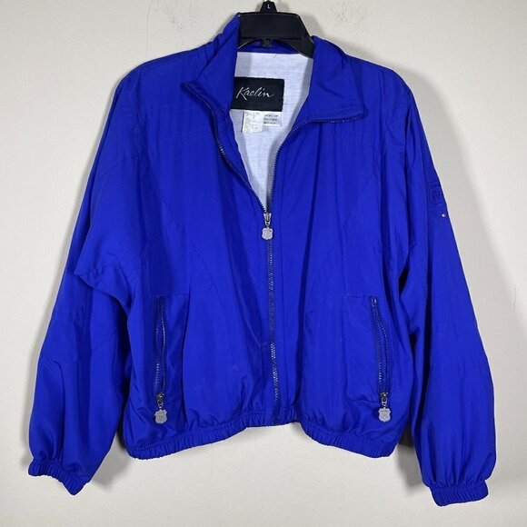 Vintage Kaelin Women's Purple Retro Jacket Large Petite! - Picture 1 of 4